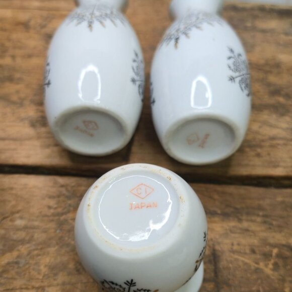 Vintage Atomic Cruet Set Oil Vinegar toothpick Jar Mcm - Picture 5 of 11